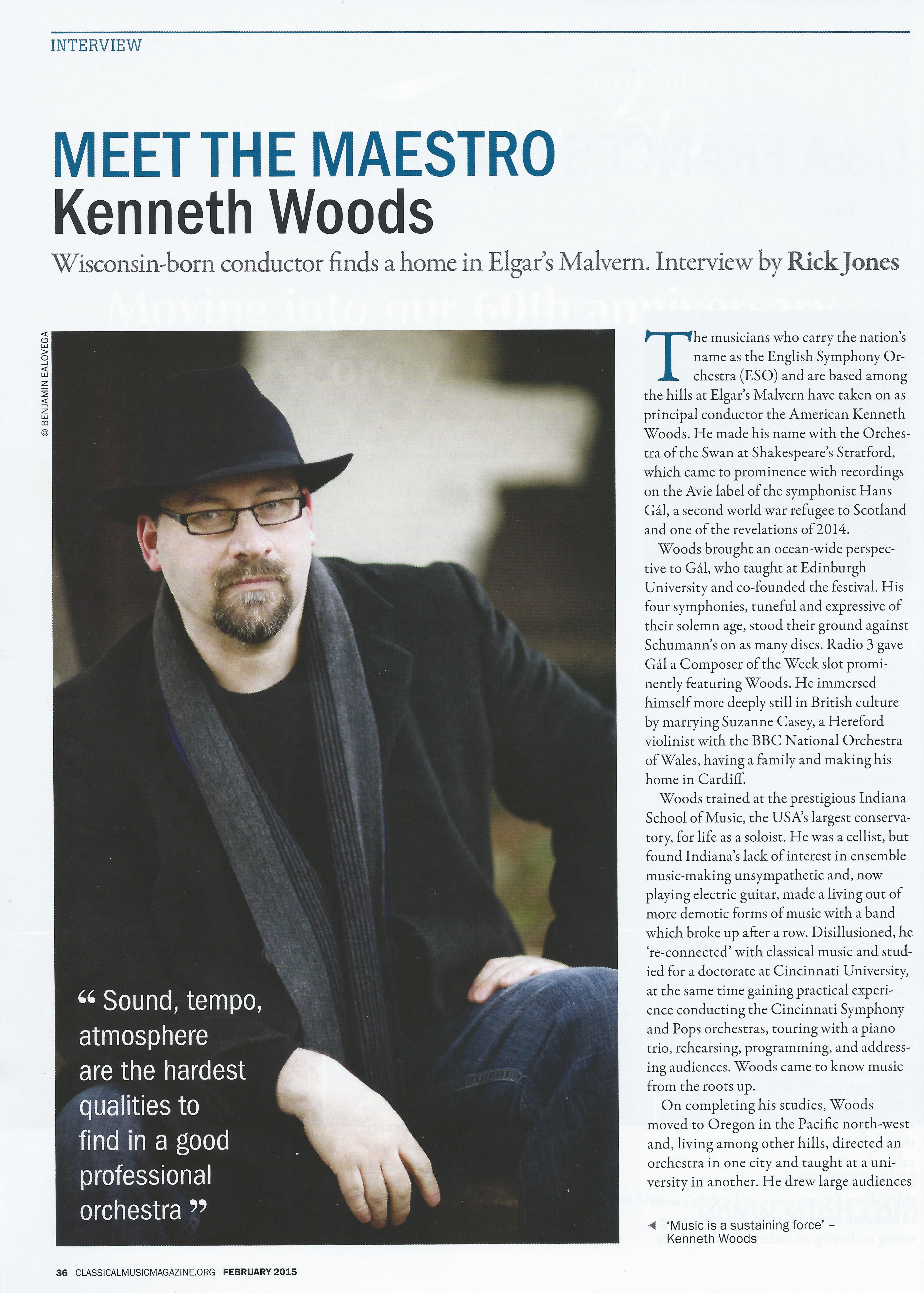 Classical Music Magazine- Meet the Maestro (KW)